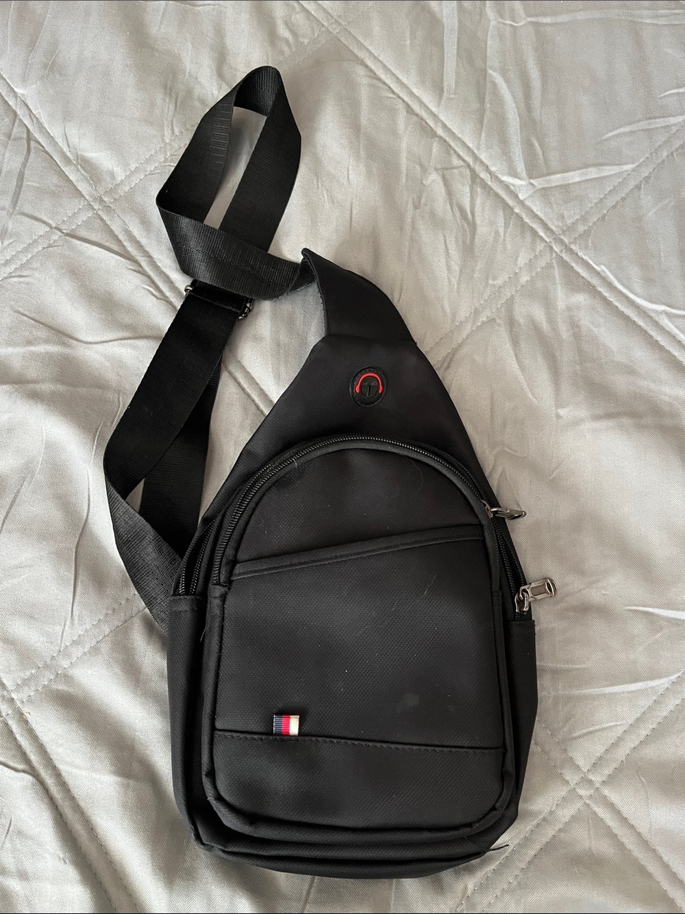 Men's Black Sling Belt Bag - Compact Crossbody Carry